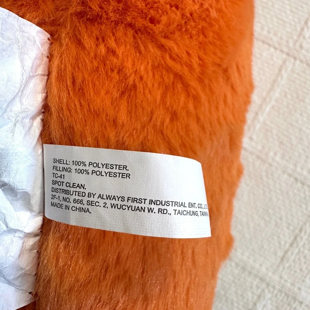 Carrot Plush Pillow Orange Faux Fur Easter Decorative 19